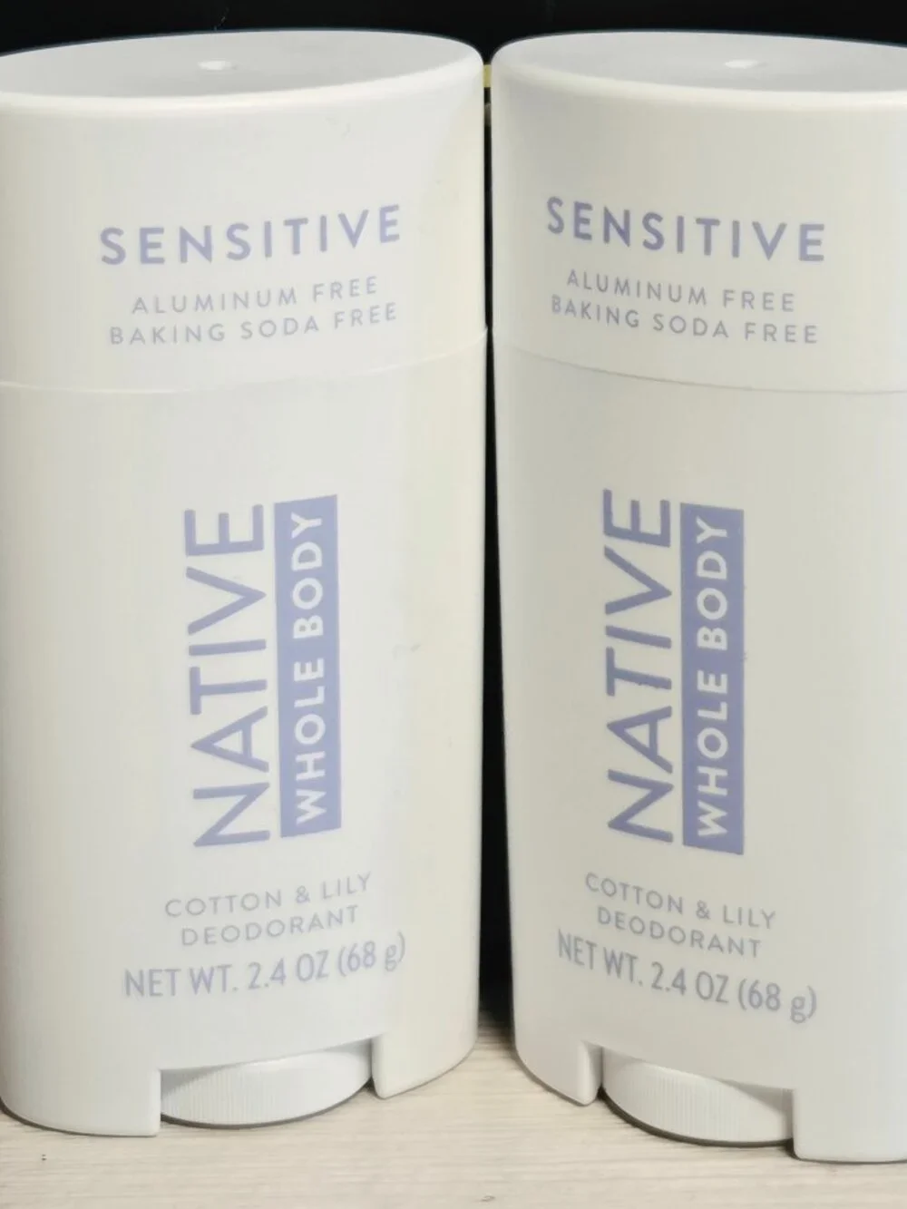 Native Sensitive Whole Body Deodorant Aluminum Free Cotton & Lily Scent 2 pack